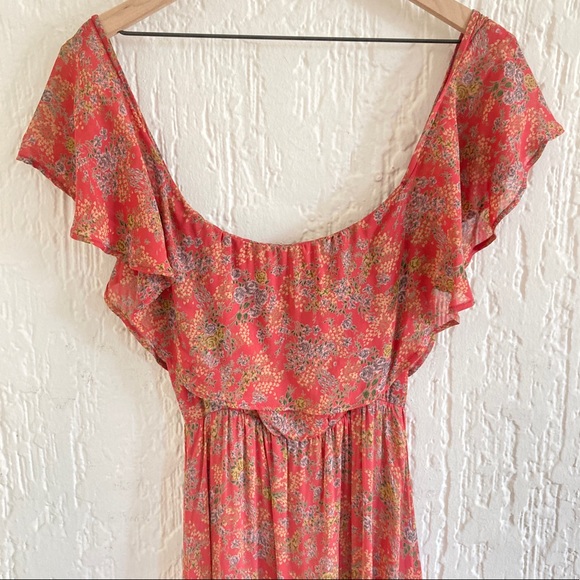 Reformation Floral Femme Off The Shoulder Midi Dress Size 0 - Picture 5 of 16